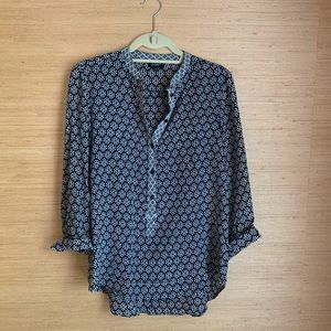 Silk Hi/Lo Blouse with front buttons